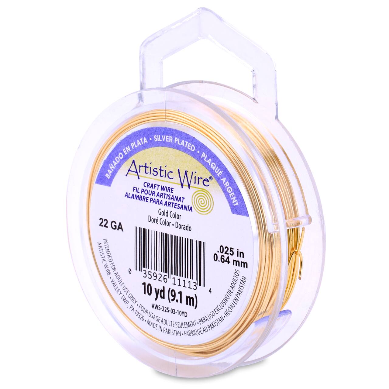 Artistic Wire® 22 Gauge Silver Plated Tarnish Resistant Colored Copper Craft Wire, 10yd.